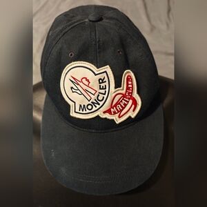 Authentic Moncler Genius 1952 Mami Wata Surfing Cotton Logo Black Baseball Cap